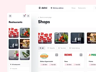 Delmi - E-Commerce UI Kit Template clean components design system ecommerce landing page minimalist shop store ui ui design ui kit ui8 web web design