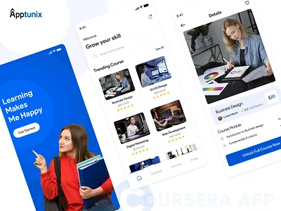 Get An Ultimate Guide To Develop App Like Coursera app like coursera appdevelopment appdevelopmentcompany coursera app coursera app development elearning app mobile app design mobile app development uiux