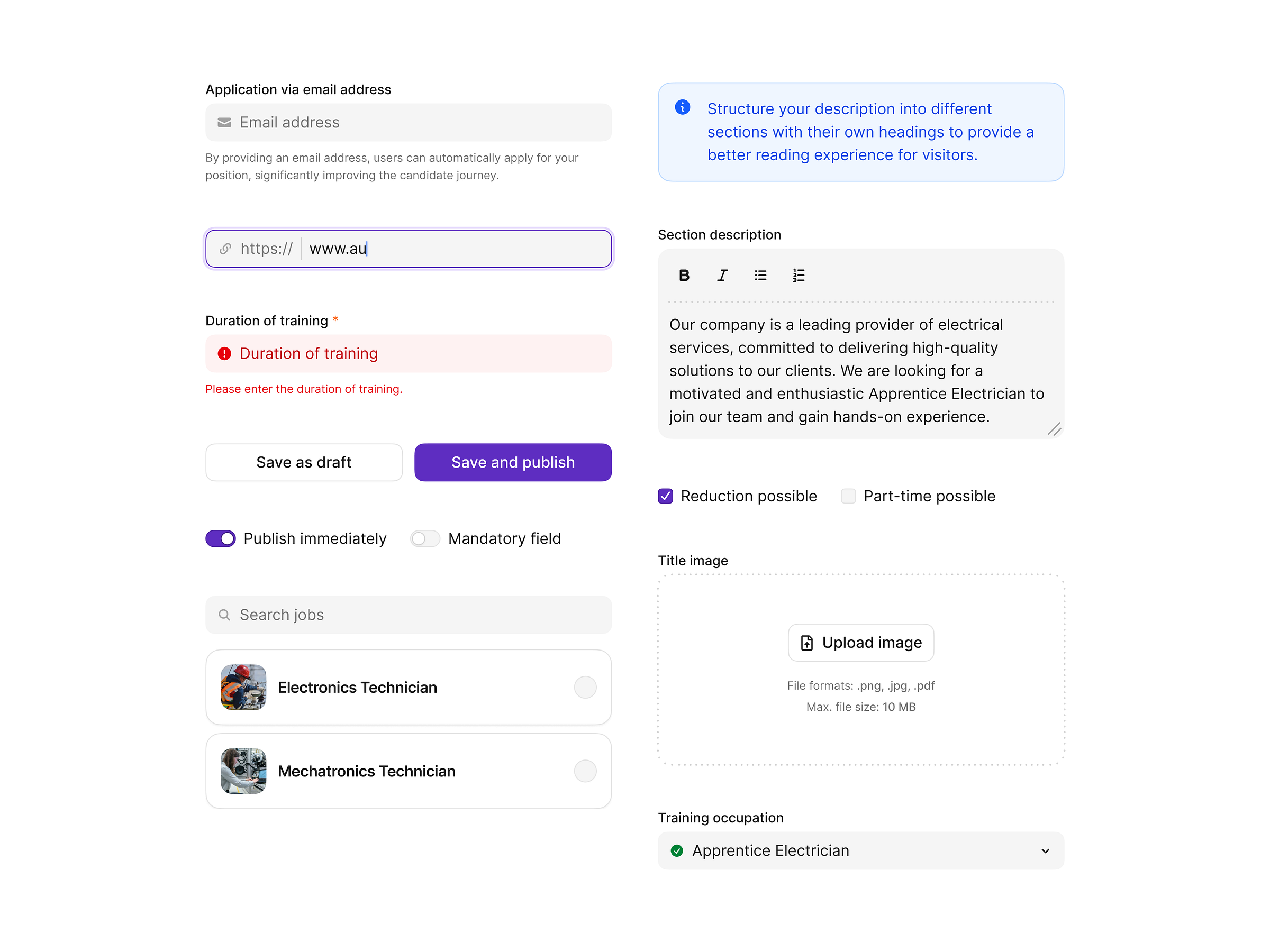 B2B Form Components by Patrick M. for ausbildungde on Dribbble