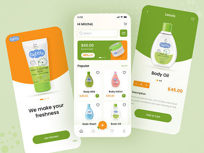 Bebble eCommerce app design app app design baby baby app baby care baby care app baby care website baby caring baby oil baby shop bebble ecommerce figma lotion mobile app sajib ui ui design ux ux design