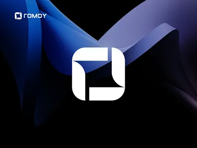 Romoy Modern Minimalist Logo Design brand identity brand logo branding business logo colrful company logo design flat graphic design letter logo logo logo design logo mark logotype minimal logo minimalist logo r logo r logo mark vector