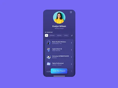 IT Inventory Application for Companies app app ui design inventory inventory application it request it tools mobile mobile application product design ui design ux ui video