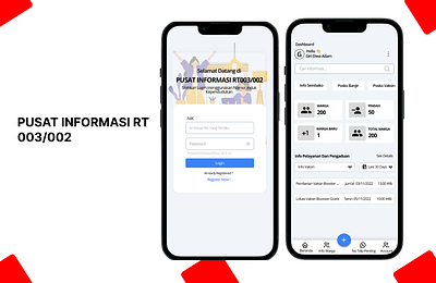 Pusat Informasi RT 003/002 app branding design ui ux web