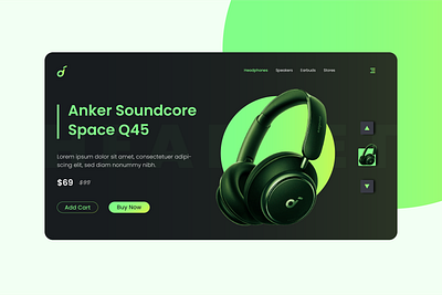Anker Soundcore Space Q45 anker ui app ui dashboard dashboard ui design desktop ui earphone ui game ui gui headphone ui headset ui hero section landing page sound web ui ui ui design ui designer ux ux design website