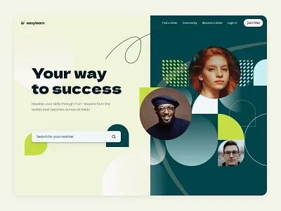 Language courses landing page branding design exploration hero screen hero section illustration landing page language language learn learn study typography ui ux web design