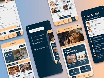 Bakery App - Mobile App UI/UX Design interface design mobile app mobile app design ui ui design ux ux design