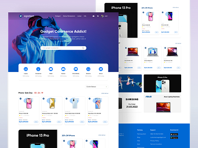 Gadget E-Commerce Website design desktop e commerce exploration figma futuristic gadget tech ui web website
