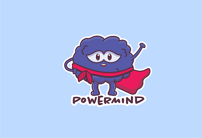 The Power is yours brain design illustrator mind power powermind sticker vector