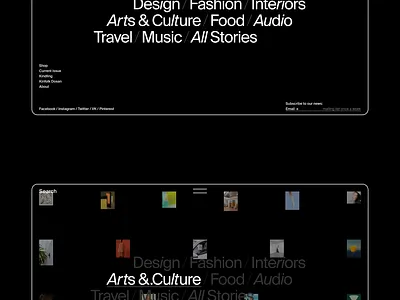 Kinkolk website menu black branding clean design grid menu minimal navigation typography web web design website