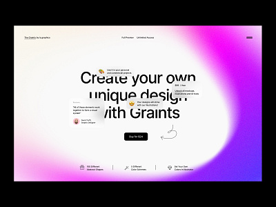 🧞The Graints abstraction ai background branding color scheme figma gradients graphic design illustration landing page minimal design shape