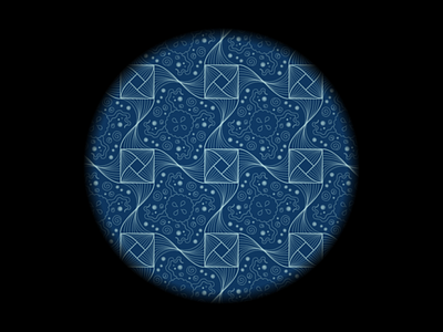 •140•Jellyfish• abstract blue bubbles fish floral geometric intricate jelly ocean ornament pattern rectangles retro royal sea symmetrical symmetry tiles underwater water