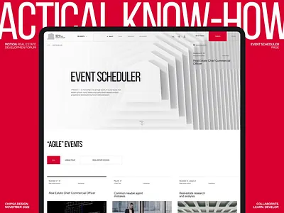 Forum Event Page chyron conference design developers development event interface knowledge realestate runningline scheduler seesion ui uiux ux web