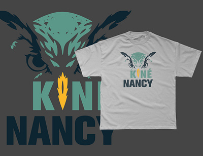 T-Shirt design for Kine Nancy apparel design clothing brand designer custom t shirt design custom tshirt design dtudy owl graphic design illustration owl design owl illustration shirt shirt designer shirts simple design teaxt and graphics tshirt tshirt mockup tshirts
