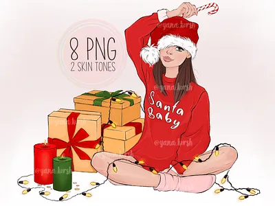 Christmas Clipart, Santa Baby Clipart christmas planner clipart