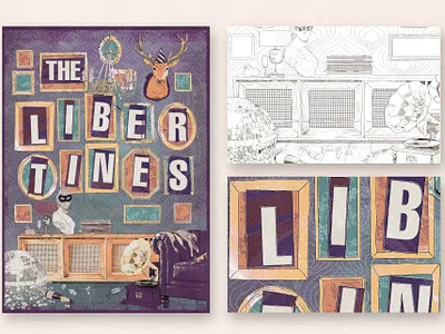Illustrated Poster - The Libertines book cover design event poster flyer design gig poster design graphic design hand drawn illustrated poster illustration marketing design poster design