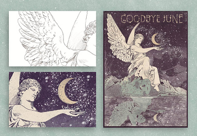 Illustrated Poster - Goodbye June album cover book cover design concert poster gig poster design graphic design hand drawn illustration marketing design music artwork poster design