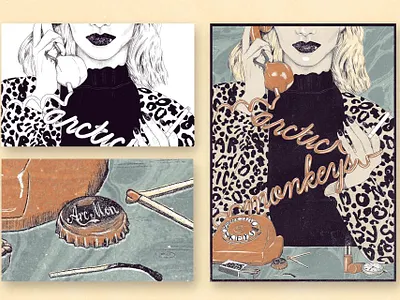 Arctic Monkeys - Illustrated Poster book cover design flyer design gig poster design graphic design hand drawn illustration marketing design poster design