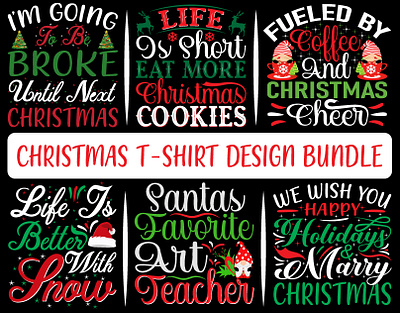 CHRISTMAS T-SHIRT DESIGN BUNDLE. christmas christmas day christmasdecor christmastime design graphic graphic design graphic t shirt design illustration merry shirts t shirt design t shirt design bundle typography vintage winter