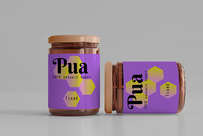 Pua Exotic Honey Manufacturer Tiare branding graphic design logo