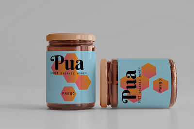 Pua Exotic Honey Manufacturer Mango branding graphic design logo