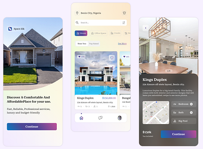 Real Estate App app branding design location logo mobile mobiledesign productdesign real estate ui ui design ux