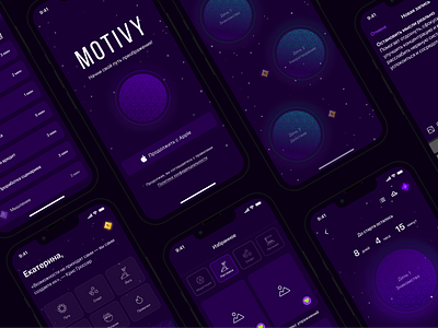 Motivy app design mobile ui ux