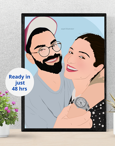 Vector art illustration of virushka adobeillustrator design digitalart graphic design illustration vector vectorportrait