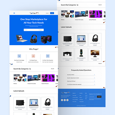 Landing page of a MVP website for techies design e commerce e commerce home page e commerce landing page electronics website homepage landing page mvp mvp website tech ui ui design ui ux web design web page