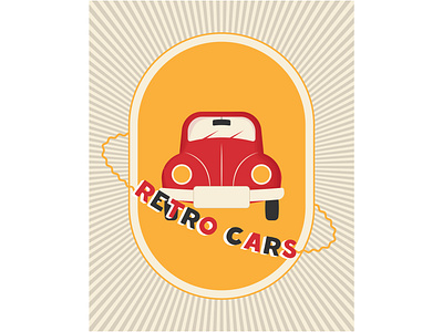 retro car poster design graphic design illustration vector