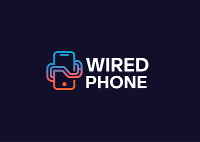 Wired Phone Branding branding design graphic design illustration logo typography vector