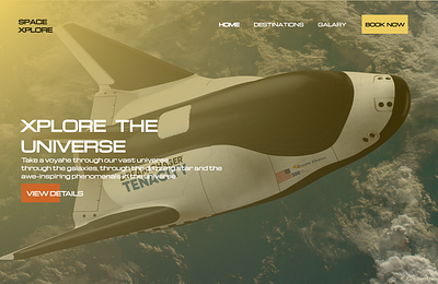 Space travel web design space ui web design