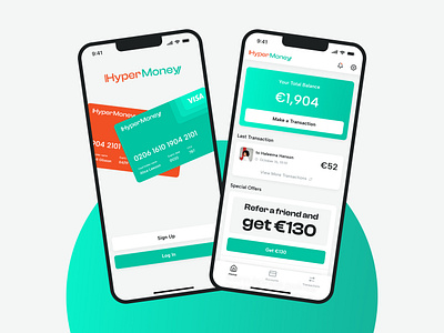 HyperMoney Finance App💳 application branding design digital design figma finance financial fintech graphic design logo mobile app mobile app design prototype ui uiux uiux design user experience user interface ux visual design