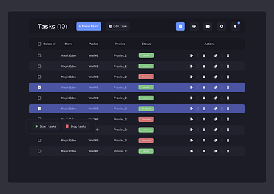 NFT-tracker UI-Design dark design interface ui uiux ux