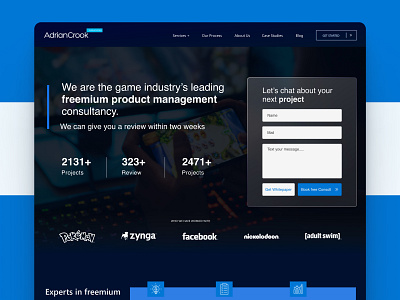 AdrinCrook | Game Review Landing Page Design behance dailyui designer designinspiration dribbble graphicsdesign interface productdesign ui uidesign uiinspiration uitrends uiux userexperience ux uxdesign uxinspiration webdesign website websitedesign