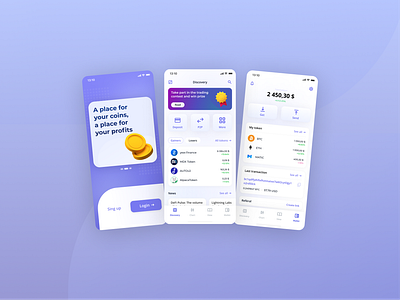 Mobile App Сrypto Wallet app crypto design figma mobile app ui ux