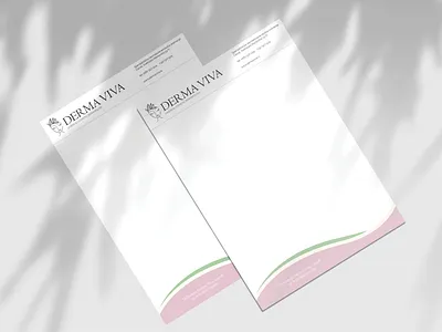 Letterhead design - Derma Viva adobe illustrator adobe photoshop branddesign branding design graphic design graphicdesign graphicdesigner illustration letterhead design portfolio
