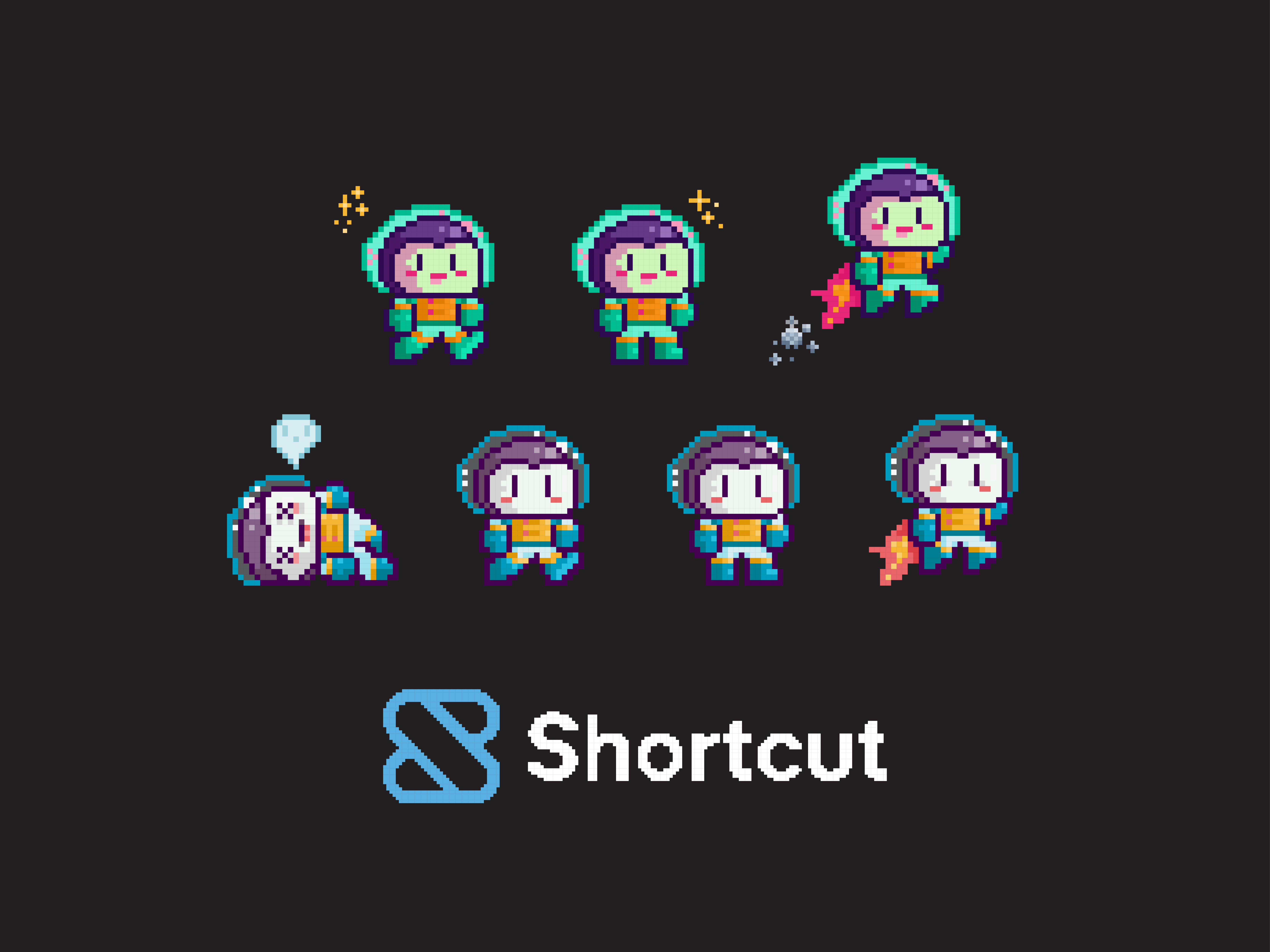 8-Bit Shortcut Video Game: Pixel Dots