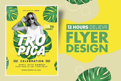 TROPICA Flyer Design 3d branding cartoon illustration custom design flyer cards flyer design graphic design illustration logo design branding modern flyer