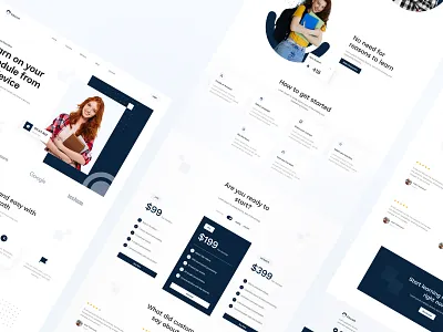 Educath: Landing Page basic design education education landing education landing page home page homepage minimal school school landing school landing page student teacher ui university user interface design ux web web design website