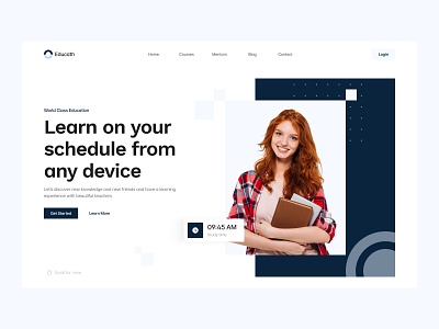 Educath: Landing Page Hero design hero page heropage home page homepage landing landing page landing ui landingpage landingui site ui user interface design web design web page web site webdesign webpage website