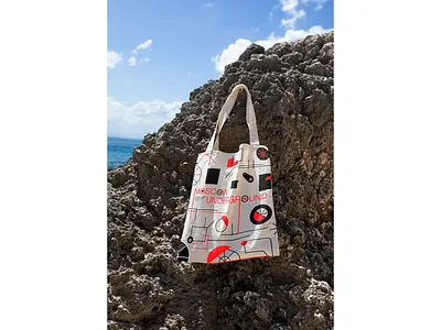 Shopper's design in the style of the Moscow Metro Museum bag branding business design graphic design illustration logo metro shopper style