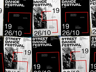 Posters prepared for the street dance festival MOV branding business dance design graphic design illustration logo poster