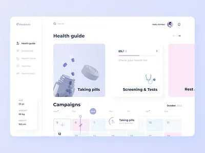 Medical Dashboard app clinic dashboard design doctor healthcare hospital management medical medicine nurse ui web website