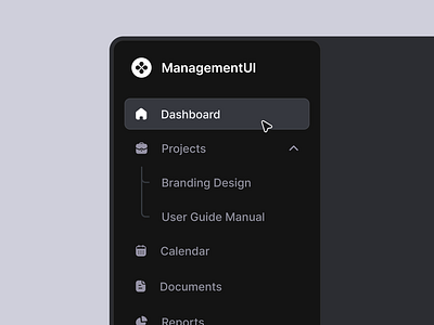 Sidebar Navigation clean cursor dark design system hover icon design icons minimalism nav nav menu navigation product design side bar side nav sidebar ui design ui detail user interface workspaces
