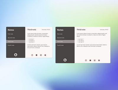 Design Challenge - Notes Widget product design ui ux