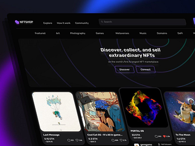 NFT Marketplace Website design marketplace nft nft design nft marketplace nft site nft site design nft ui nft web portfolio site site design ui ui site web3