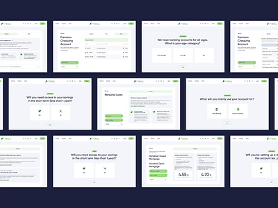 Cambrian — Product Selector Guide animation banking clean design digital first finance financial illustration investing money online ui ux website
