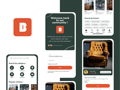 Boodle - The Bargain Hunter App app branding colors design logo mobile navbar productdesign trade typography ui ux