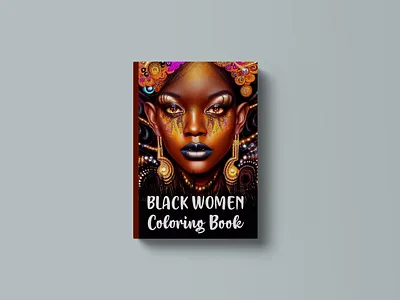 Black Women Coloring Book abstract amazon book cover coloring book creative design design graphic design illustration kindle