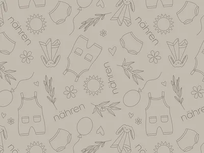 nähren boutique brand pattern branding design graphic design illustration logo vector